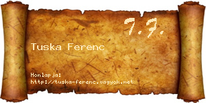 Tuska Ferenc névjegykártya