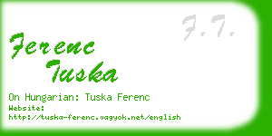 ferenc tuska business card